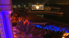 Doha Tribeca Film Festival wharf screen