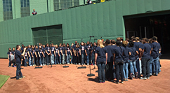 Chorus rehearsing at Fenway - 2013