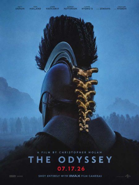 The Odyssey 70mm movie poster showing a warrior in a crested helmet